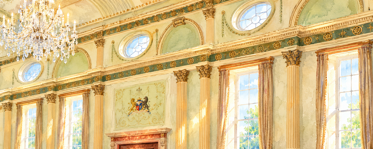 Architectural detail of Bath Guildhall Banqueting Room