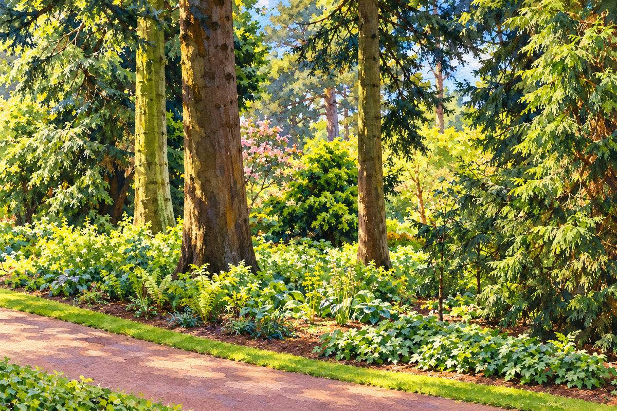 Watercolour of the Royal Botanic Garden Edinburgh