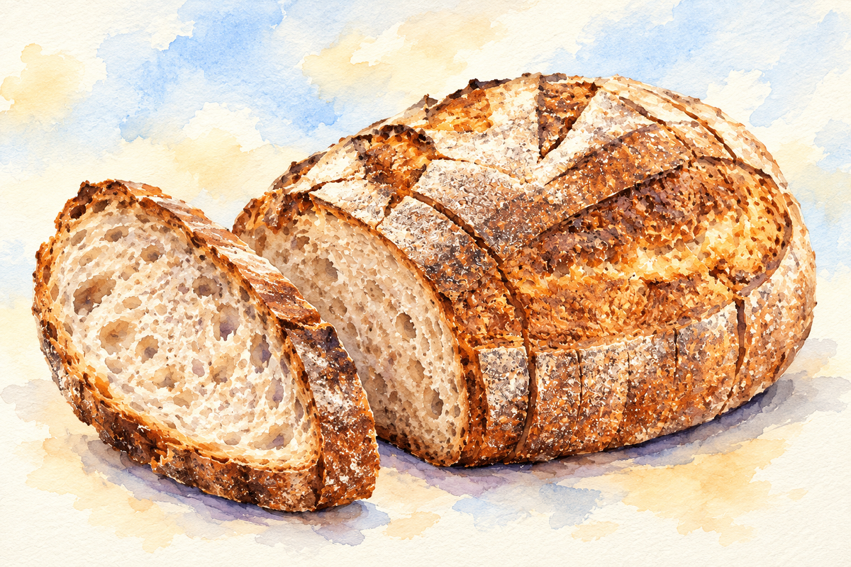 Watercolour of Breadwinner sourdough