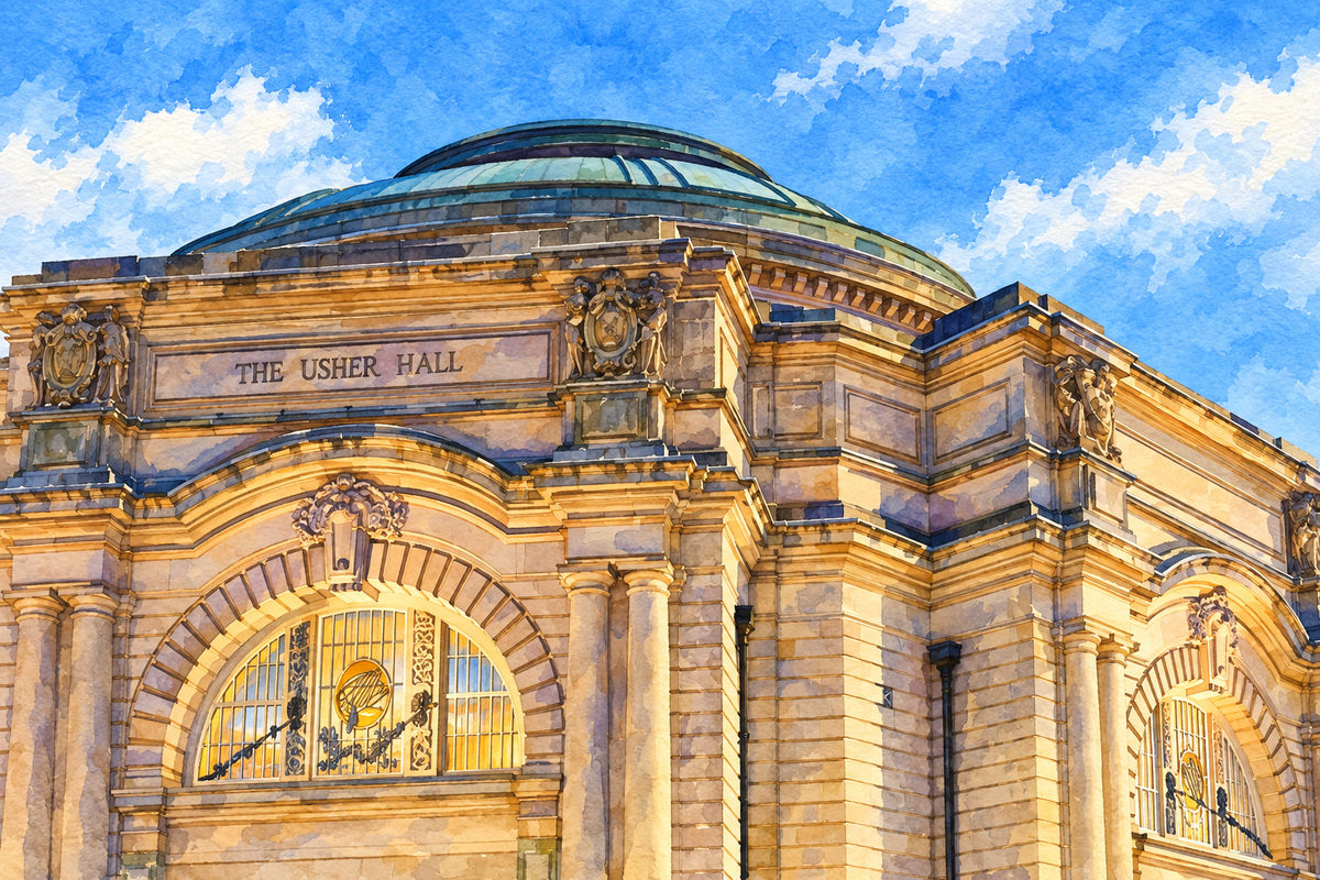 Watercolour of Usher Hall